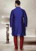 Readymade Royal Blue Dupion Silk Kurta Pajama
