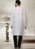 Readymade White Dupion Silk Kurta Pajama