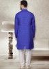 Readymade Blue Bhagalpuri Silk Kurta Pajama