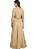 Beige Readymade Dupion Silk Long Skirt With Top