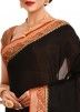 Black And Red Woven Silk Saree