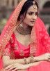 Pink Heavy Border Wedding Lehenga Choli