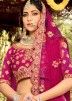 Pink Embroidered Border Bridal Lehenga Choli