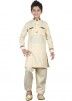 Readymade Cream Kids Linen Kids Pathani Suit for Boys Online Shopping USA