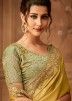 Shaded Yellow Saree With Embroidered Blouse