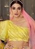 Yellow Embroidered Bridesmaid Lehenga Choli In Silk