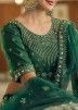 Green Mirror Embellished Lehenga Choli For Bridal
