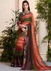Georgette Multicolor Printed Saree With Blouse