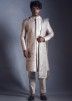 Pastel Pink Embroidered Readymade Sherwani with Trouser