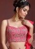 Pink Bandhej Printed Bridesmaid Lehenga Choli