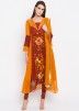 Party Wear Suits - Buy Yellow Readymade Asymmetrical Party Wear Salwar Suit Online India