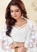 White Embroidered Saree With Blouse
