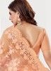 Peach Embroidered Saree With Blouse