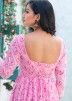 Pink Printed Readymade Cotton Indo Western Dress