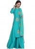 Readymade Turquoise Straight Cut Sharara Suit