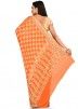 Woven Pure Silk Orange Saree With Blouse