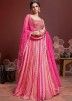 Multicolored Printed Bridesmaid Designer Indian Lehengas Choli Online USA