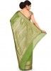 Green Woven Border Pure Silk Saree 