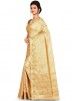 Golden Pure Silk Woven Saree With Blouse