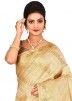 Golden Pure Silk Woven Saree With Blouse