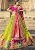 Green Embroidered Wedding Lehenga Choli In Art Silk Online Panash India USA