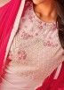 Light Pink Embroidered Straight Cut Salwar Kameez