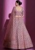Pink Resham Embroidered Bridesmaid Lehenga Choli