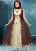 Brown Readymade Jacket Style Anarkali Suit
