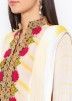 Readymade White and Yellow Printed Pant Suit