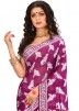 Purple Pure Banarasi Silk Woven Saree