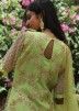 Readymade Green Embroidered Gharara Suit