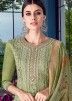 Green Embroidered Pakistani Pant Suit