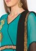 Readymade Green Asymmetric Embroidered Pant Suit