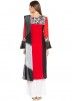 Red And Black Readymade Palazzo Suit
