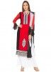 Red And Black Readymade Palazzo Suit