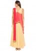 Yellow Georgette Readymade Layered Pant Suit