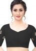 Black Heavy Border Embroidered Net Saree With Blouse