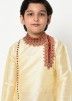 Cream Festive Wear Readymade Kids Dhoti Kurta