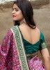 Pink Banarasi Silk Woven Saree With Blouse