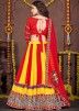 Red & Yellow Embroidered Navratri Lehenga Choli
