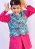Pink Kids Readymade Kurta Pajama With Jacket