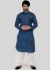 Pathani for Men - Buy Blue Art Silk Readymade Pathani Suit for Wedding Online USA