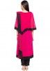 Pink Cape Style Asymmetric Readymade Pant Suit
