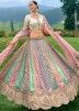 Multicolor Zari Woven Art Silk Lehenga Choli