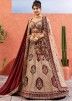 Buy Beige Embroidered Bridal Designer Lehenga Choli Online Panash India