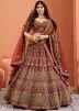 Shop Red Embroidered Bridal Lehenga Choli Online Panash India USA