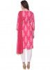 Pink Paisley Block Print Readymade Pant Salwar Suit
