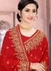 Red Silk Bridal Saree With Zari Embroidery