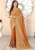 Gold Embroidered Silk Saree With Blouse