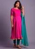 Pink Readymade Bandhej Pant Salwar Suit